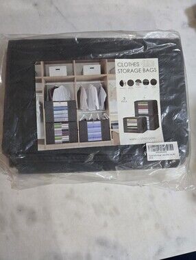 3PCS Clothes Storage Bag Large Capacity Organizer for Comforters Blanket Bedding